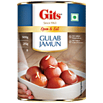 Gits Gulab Jamun - Open & Eat, No Added Preservatives, Colours & Flavours 8 pcs Tin