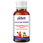 Petvit Calcium Syrup - Strong Bones Fast Growth, For Dogs & Cats 100 ml 