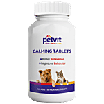 Petvit Calming Tablets - Better Relaxation, Improves Behaviour, For All Age Dogs & Cats 60 pcs 