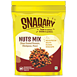 Snaqary Nuts Mix - Soya Coated Peanuts, Chikpeas, Peas, High In Protein, Healthy, Delicious, Wholesome 140 g Standy Pouch
