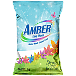 Amber Easy Wash Detergent Powder - With Advanced Technology, For Washing Clothes 1 kg Pouch