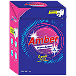 Amber Hexa-Clean Detergent Powder - With GenX Extra Clean Technology, For Washing Clothes 1 kg Box