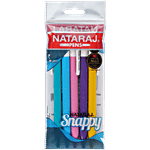 Nataraj Snappy Ball Pens - Blue Ink 5 pcs 