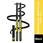 Maybelline New York The Colossal Kajal - Super Black, Waterproof & Long Lasting 0.35 g (Pack of 2)