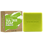 Mancode Oil Control Tea Tree Soap - With Natural Ingredients, Paraben Free, Body & Face Bar 125 g