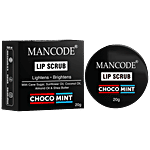 Mancode Choco Mint Lip Scrub - With Cane Sugar, Shea Butter, Coconut & Almond Oil 20 g