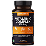 Boldfit Vitamin C Complex Tablet - 1000 mg, For Skin & Hair Support, Rich In Antioxidant 60 pcs 