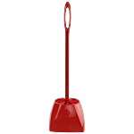 Kleeno by Cello Eco Round Toilet Brush - With Stand, High Quality, Durable, Easy To Use, Red 1 pc