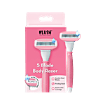 Plush 5 Blades Razor - With Aloe Vera & Vitamin E-Strip, For Normal, Sensitive Skin 1 pc