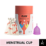 Plush Menstrual Cup - With Cotton Carry Pouch, Reusable, Up To 10 Hours Protection, XS 1 pc