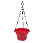 Klassic Hanging Pot With Chain - Red, 20 cm, Blessing 4 pcs