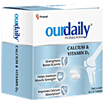 Ourdaily Calcium & Vitamin D3 Tablet - Provides Strength To Bones & Joints 120 pcs 