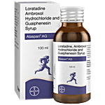 Alaspan Loratadine Ambroxol Hydrochloride & Guaiphenesin Syrup - Treats Cough, Sneezing & Itchiness 100 ml 