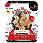 SteamUp Jain Pizza Momos - With Tibetan Sauce, Steamed, Delicious 8 pcs 