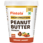 Pintola Organic Jaggery Peanut Butter - Crunchy , With 33g Protein & 7g Fiber 1 kg