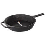 Ironium Cast Iron Fry Pan - Non Stick Coated, 26 cm, 6 mm, Induction Friendly, Pre Seasoned 1 L