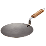 Ironium Pure Iron Roti/Chapati Tawa - With Wooden Handle, 25 cm, 2.5 mm 1 pc