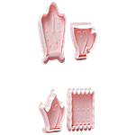 Fackelmann Cookie Presser - With Tea Set Shapes, High-Quality Material, Durable 4 pcs