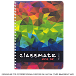 Classmate Pulse Notebook - Ruled, Single Line, Spiral Binding, A4, 250 Pages - 5 Subject 1 pc 