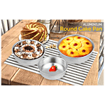 Segovia Aluminium Round Shaped Cake Mould Set - Microwave, Oven & Cooker Safe 3 pcs