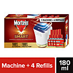 Mortein SMART Mosquito Repellent, Combo Pack 5 pcs (Machine + 4 Refills x 45ml)