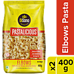 Disano Pastalicious - Elbows, Durum Wheat Semolina Pasta, High-Protein, No Cholesterol 400 g (Pack of 2)