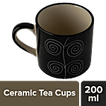 bb home Earth Ceramic Coffee Mug - Delightful Spiral Design, Handcrafted 180 ml (Set of 6)