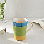 bb home Earth Coffee/ Milk Mug - Hand Crafted Ceramic, Blue Green 300 ml