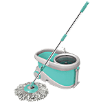 Spotzero Wave Spin Mop Set - Plastic, With Rod, Aqua Green 1 pc