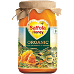 Saffola Organic Wild Forest Honey - NMR Tested, Pure 500 g Jar