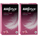 Manforce Condoms Ultra Feel - Bubblegum Flavoured Condoms 10 pcs (Pack of 2)
