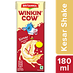 Britannia Winkin Cow Kesar Flavoured Milk - Rich In Calcium & Protein 180 ml 