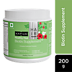Kapiva Healthy Hair Biotin Supplement - 10000 mcg, Plant-Based Formula, Pudina Flavour 200 g Jar