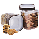 Trueware Eco Storage Container - Durable, Air Tight, Food Safe, Assorted Colour 1 L (Set of 3)