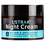 Ustraa Night Cream - Detan & Anti Aging, Nourishing, Brightening, Removes Dark Spots, For Men 50 g 