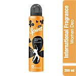 Spinz Orange Zest Perfumed Deo - International Fragrances, Long-Lasting Freshness & 24-Hour Protection From Odour, For Women 200 ml 