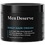 Men Deserve Daily Hair Cream - Anti Hair Fall, Anti Dandruff, Keratin Restore, 7 Oil Nourish, Non-sticky, Non-greasy 100 g 