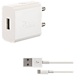 Syska WC-2A/WC-2A-BK 10W 2A Mobile Charger - With Detachable Cable, White 1 pc 