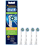 Oral-B Cross Action - Toothbrush Heads, Replacement Refills, For Electric Rechargeable 4 pcs