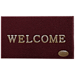 JBG Home Store Door Mat - Wine, Welcome, For Home Entrance, Living & Kids Room, 60 x 40 cm 1 pc