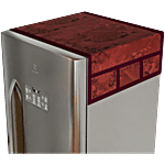 JBG Home Store Fridge Top Cover - With 6 Pockets, Maroon 1 pc 