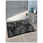 Athom Living Anti Slip Bath/Door/Floor Mat - Micro Designer Grey, Soft, Strong & Durable 1 pc
