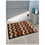 Athom Living Anti Slip Bath/Door/Floor Mat - Micro Designer Brown, Soft, Strong & Durable 1 pc