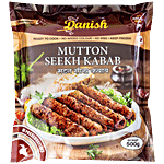 Danish Mutton Seekh Kabab - Halal Product, No Added Colours, Ready To Cook 500 g
