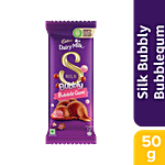 Cadbury Dairy Milk Silk Dairy Milk Silk - Bubbly, Bubblegum, Chocolate Bar With Flavoured Centre 50 g 