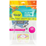 Fevicryl All-In-One Canvas Painting Kit - Prevents Seepage, Pure Cotton Board 4 pcs