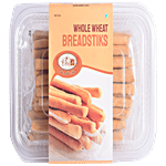 THE BAKE SHOP Whole Wheat Breadsticks - Vegetarian, Soft & Crisp, No Preservatives 100 g Box