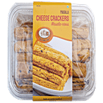 THE BAKE SHOP Masala Cheese Crackers - Vegetarian, Rich In Nutrients, Soft & Crunchy 100 g Box