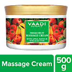 Vaadi Fresh Fruit Massage Cream With Apple Papaya & Kukum Butter - Nourishes Skin 500 g 