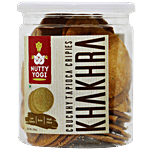 Nutty Yogi Crunchy Tapioca Khakhra - Baked, Fibre Rich, Low In Calories, Gujarati Snack 150 g 
